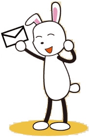 お問い合わせを受け付けるうさぎ屋のキャラクター